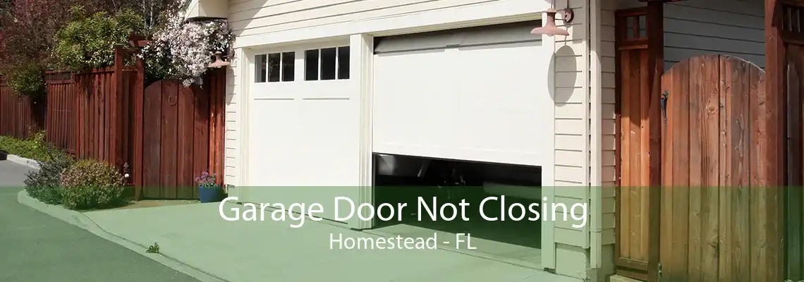 Garage Door Not Closing Homestead - FL